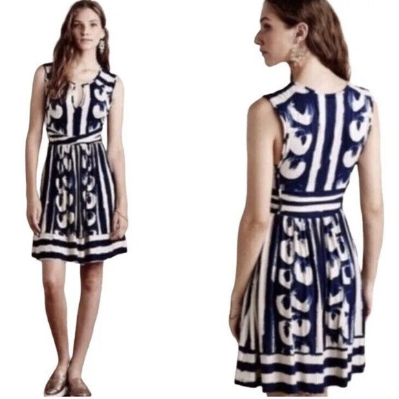 Anthropologie Maeve Marin Sennebec “Fit & Flare” Jersey Dress - Women’s Size XS - Picture 1 of 11